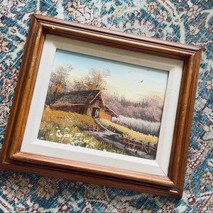 Vintage oil painting Landscape oil painting